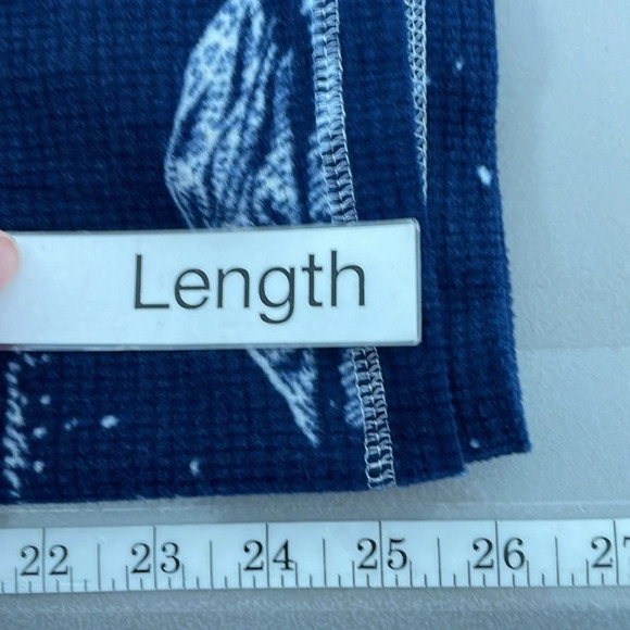 PJ Salvage Pajama Top Women's Large Navy Blue NWT Moose Long Sleeve Waffle Knit - Picture 13 of 13